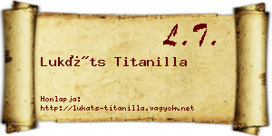 Lukáts Titanilla névjegykártya